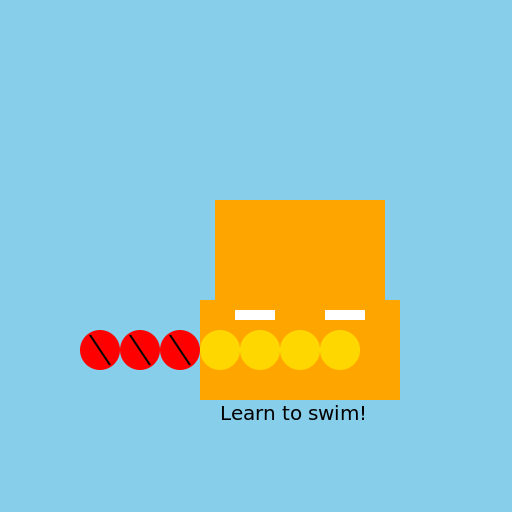 People in Life Boat Cheering Drowning People to Learn to Swim - DrawGPT