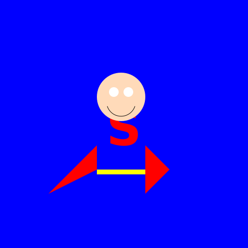 Superman Flying through the Sky - DrawGPT