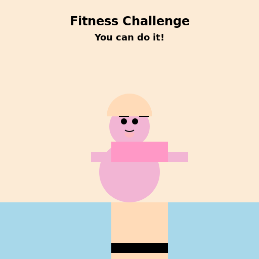 A Girl Doing a Fitness Challenge - DrawGPT
