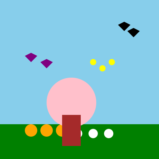 Woman in a Garden with Birds, Bees, Butterflies, Tiger Lilies, and Daisies - DrawGPT