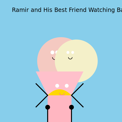 Ramir and His Best Friend Watching Barbie - DrawGPT