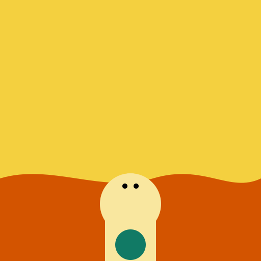 Surrealistic Man with a Stick in a Desert Landscape - DrawGPT