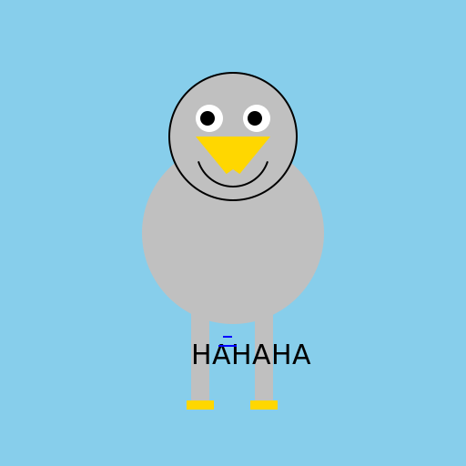 Pigeon Laughing - DrawGPT