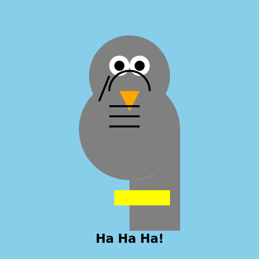 Pigeon Laughing and Pointing Finger - DrawGPT