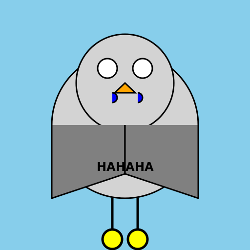 Funny Pigeon Laughing with Tears - DrawGPT