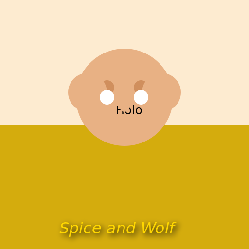 Holo from Spice and Wolf, in wheat - DrawGPT