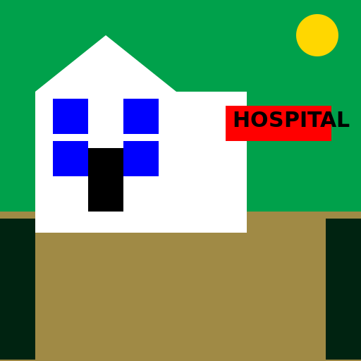 Hospital in the Forest Waterpainting - AI Prompt #8523 - DrawGPT