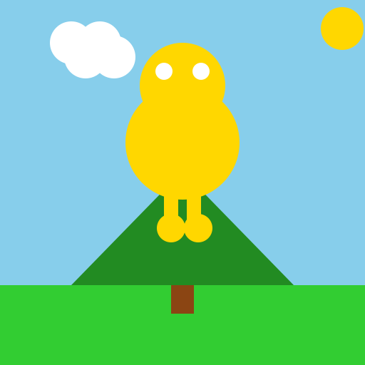 Big Bird and the Majestic Tree - DrawGPT