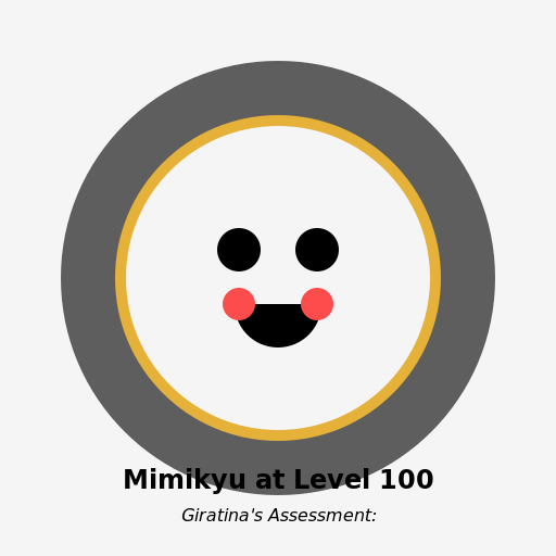 Mimikyu at Level 100 in Giratina's Assessment - DrawGPT