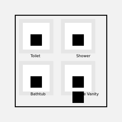 Detailed Bathroom Floor Plan - DrawGPT