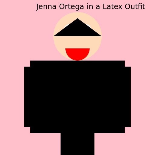 Jenna Ortega Rocking a Latex Outfit - DrawGPT