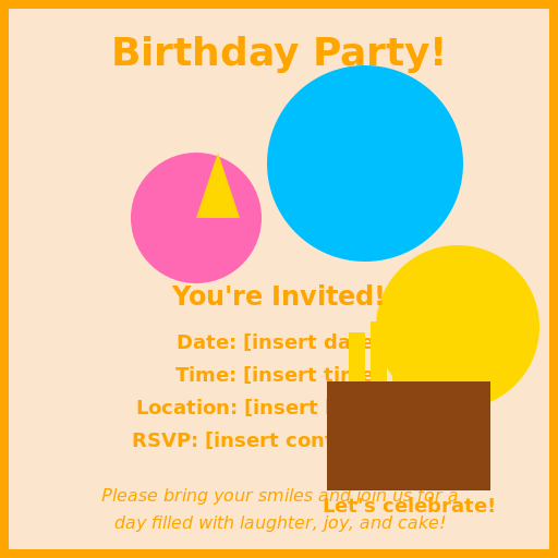 Birthday Invitation Template - DrawGPT