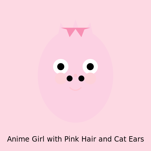 Anime Girl with Pink Hair and Cat Ears - DrawGPT Anime Girl with Pink Hair and Cat Ears - DrawGPT