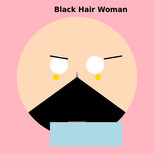Black Hair Woman - DrawGPT