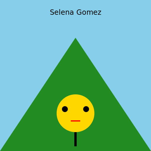 Selena Gomez on a hill - DrawGPT