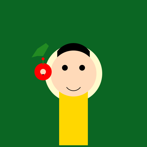 Isaac and the Apple Tree - DrawGPT