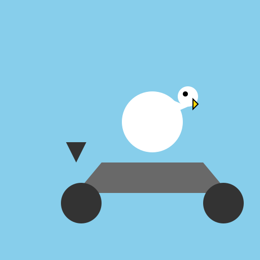 Swan on a Motorcycle - DrawGPT