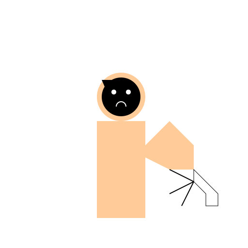 Man Throwing Cup - DrawGPT