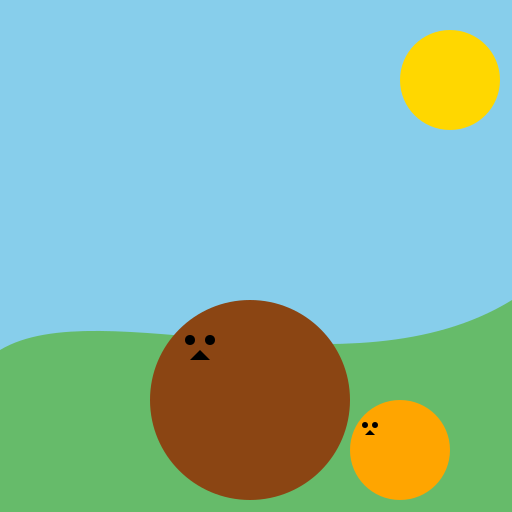 Bear and Small Lion - DrawGPT