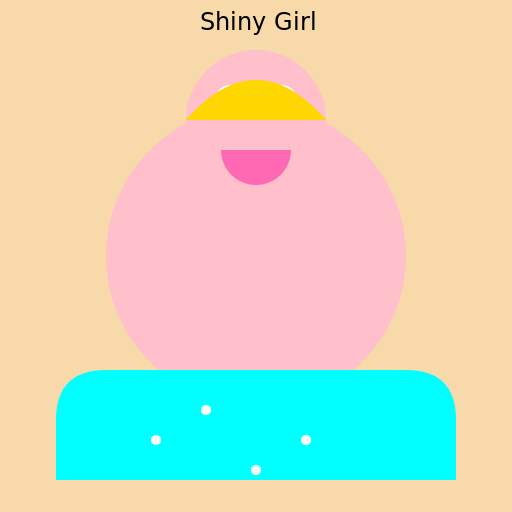 Shiny Girl in Sparkling Attire - DrawGPT