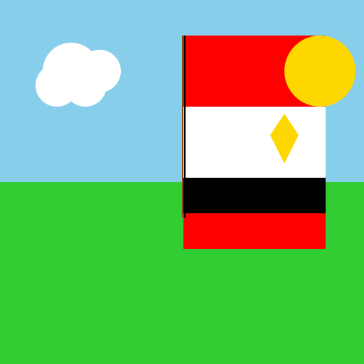 Canada Flag at Half Mast in a Field - DrawGPT