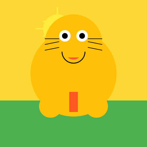 Cartoon Cat on a Sunny Day - DrawGPT