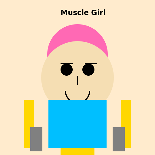 Muscle Girl - DrawGPT