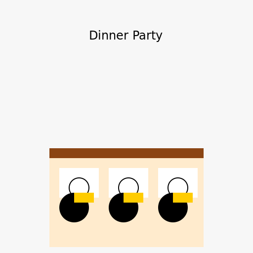 A Group of People Having Fun at a Cozy Dinner Party - DrawGPT