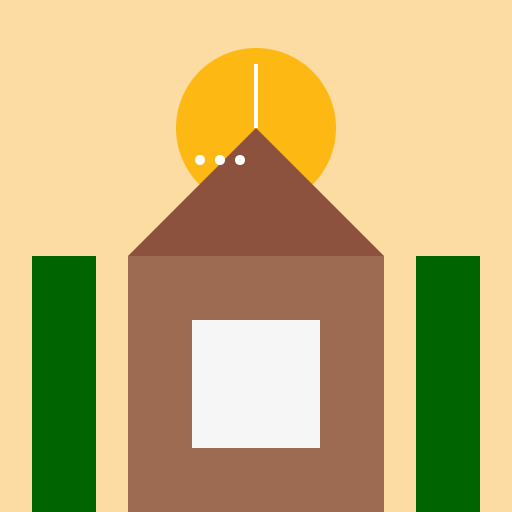 Peaceful Sunset over a Serene Chapel - DrawGPT
