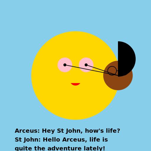 Arceus talking to St John Rivers - DrawGPT