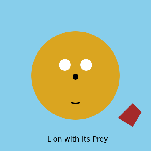 Lion with its Prey - DrawGPT