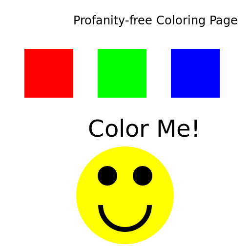 Profanity-free Coloring Page - DrawGPT