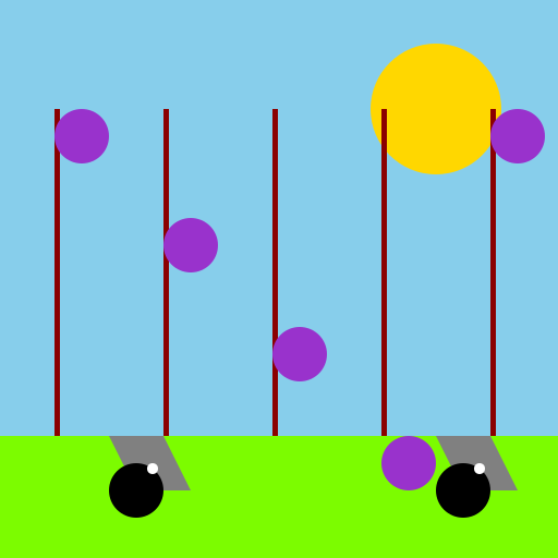 Cartoon Kawaii Vineyard with Gravel Bikes - DrawGPT