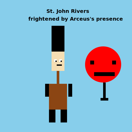 St. John Rivers Frightened by Arceus's Presence - DrawGPT