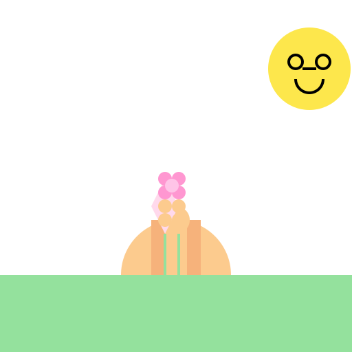 Hand holding a bouquet - DrawGPT