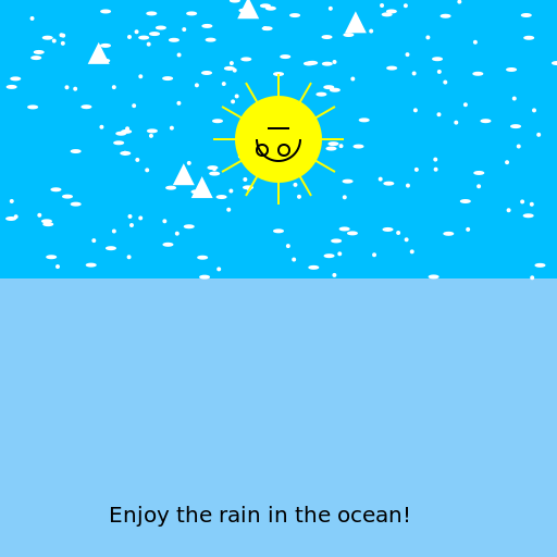 Raining in an Empty Blue Ocean - DrawGPT