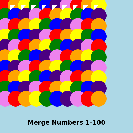 Merge Numbers 1-100 - DrawGPT