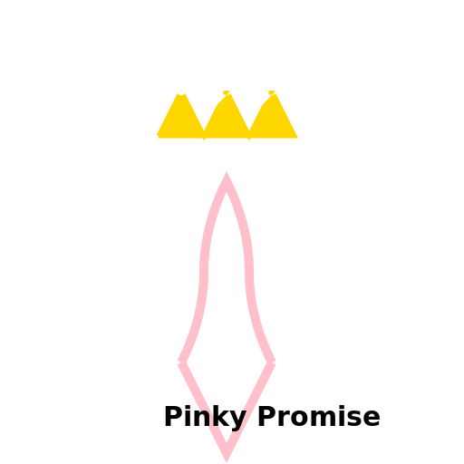 Pinky Promise with Crown on Top - DrawGPT