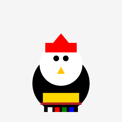 Happy Emperor Penguin with Sushi Plate (Pixar filter) - DrawGPT