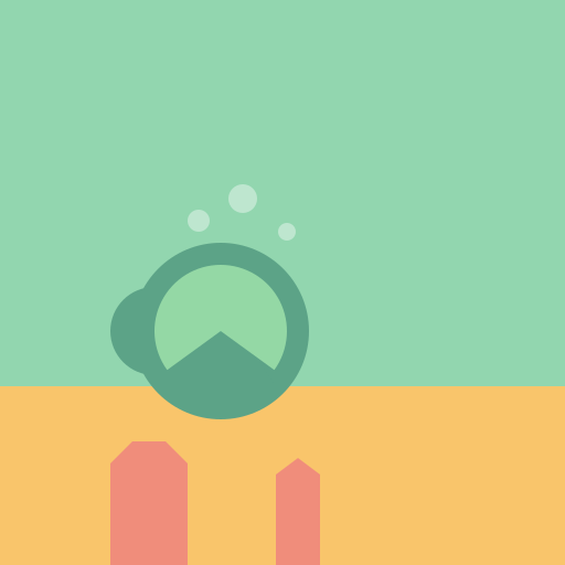 Cute Green Turtle in the Reef - DrawGPT