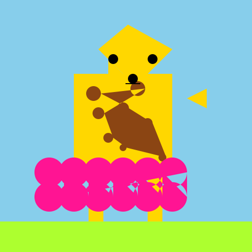 Giraffe with Flowers - DrawGPT