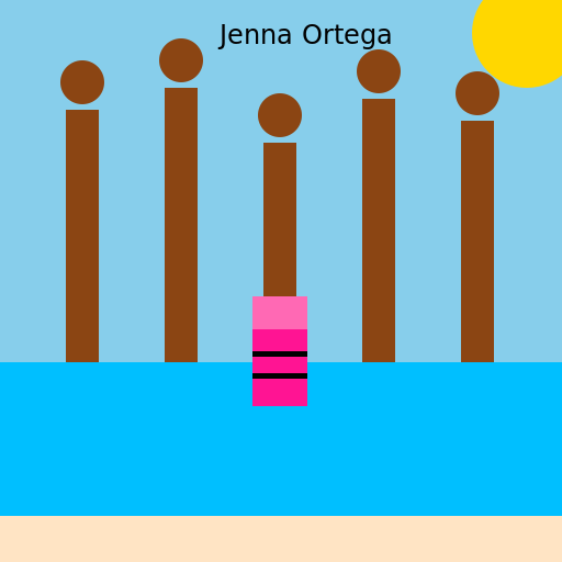 Jenna Ortega Enjoying a Tropical Paradise in Her Stylish Bikini - DrawGPT