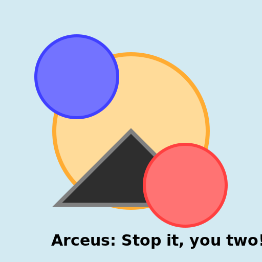 Dialga and Palkia's Eternal Rivalry - DrawGPT