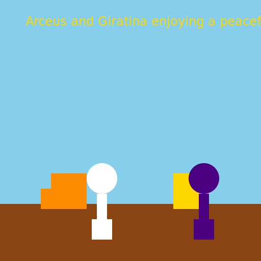 Arceus and Giratina's Relaxing Break - DrawGPT