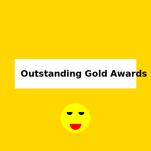 Sliding Banner with Outstanding Gold Awards - DrawGPT