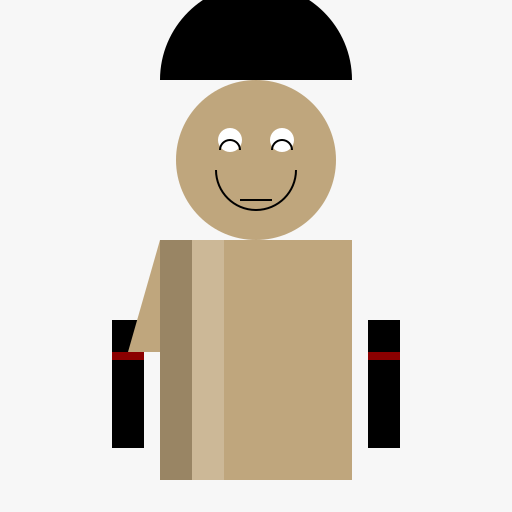 Half-Orc Human Male with Two Axes - DrawGPT