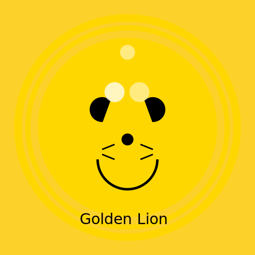 Golden Lion 2D Logo - DrawGPT
