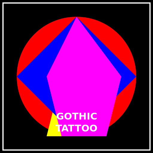 Geometric Asian-inspired Gothic Tattoo - DrawGPT