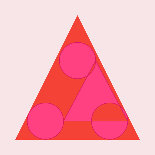 Upside Down Triangle with Hibiscus Flower Doodles - DrawGPT