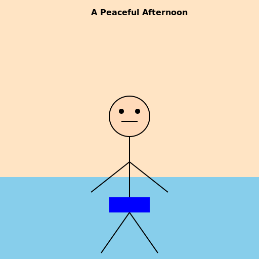 A Peaceful Afternoon by the Seashore - DrawGPT